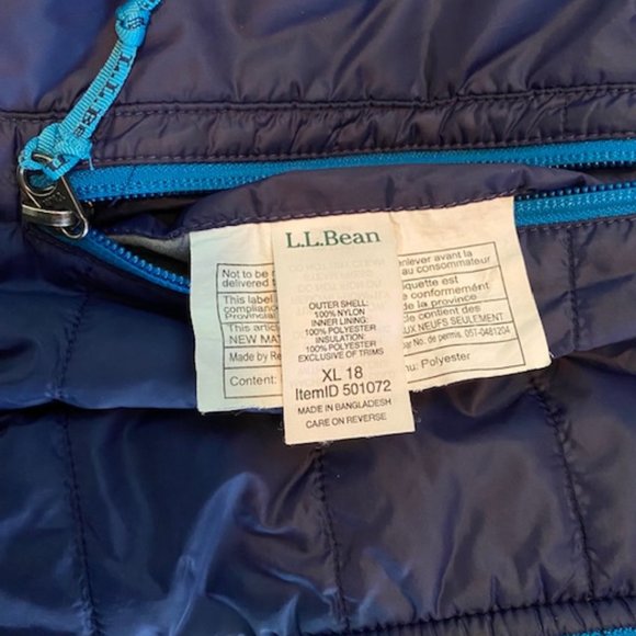 LL Bean COZY reversible jacket, kids XL - Picture 4 of 6